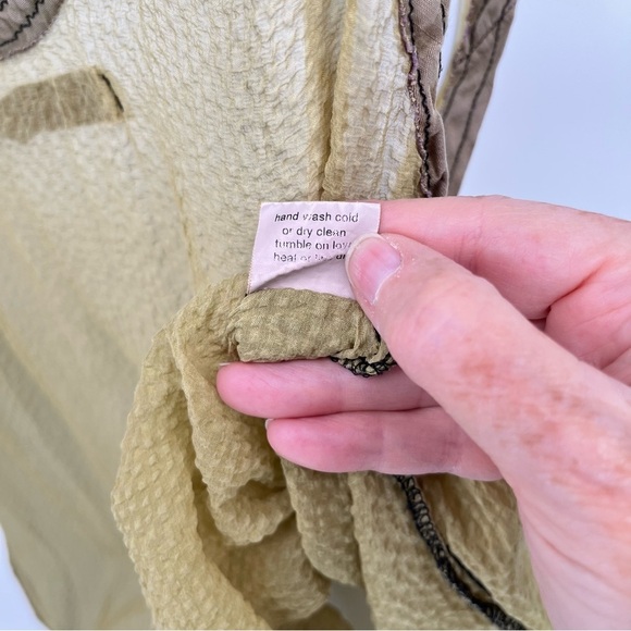 Cynthia Ashby Womens Sheer Green Silk Tulle Dress Size S Sleeveless Pockets - Picture 10 of 10